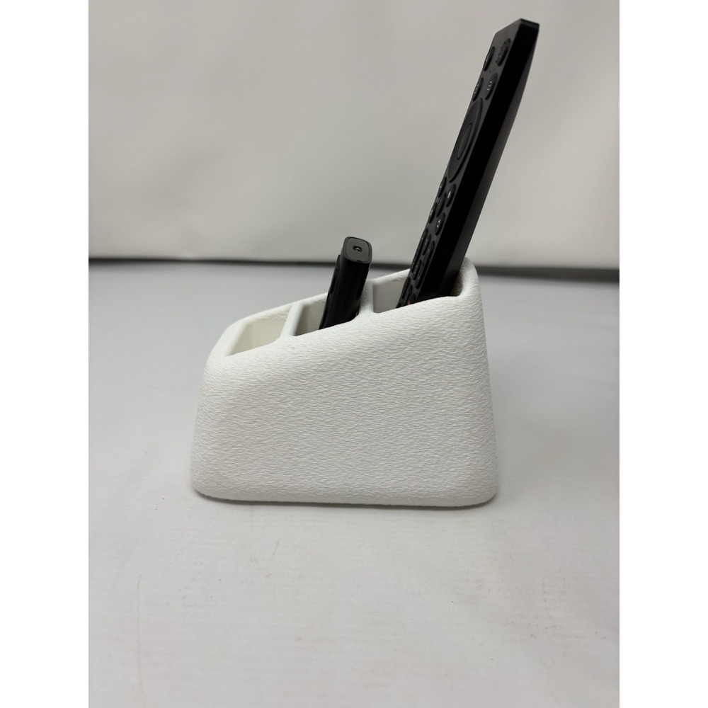 Minimilist White 3 Slot Remote Control Holder Organizer Room Organizer 3D Print